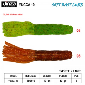 Jinza Hawk Yucca 100 mm 12 gr Silikon Balık 6 Adet